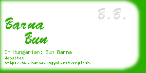 barna bun business card